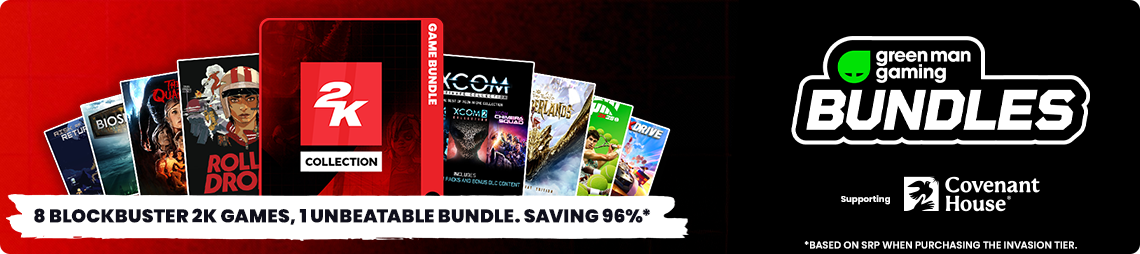 8 blockbuster 2K games, 1 unbeatable bundle. Saving 96%*. *BASED ON SRP WHEN PURCHASING THE Invasion Tier. BUY NOW